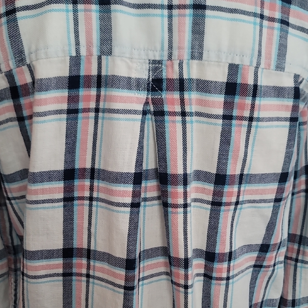 American Eagle Outfitters Blue and Pink Plaid Shirt - Picture 9 of 11